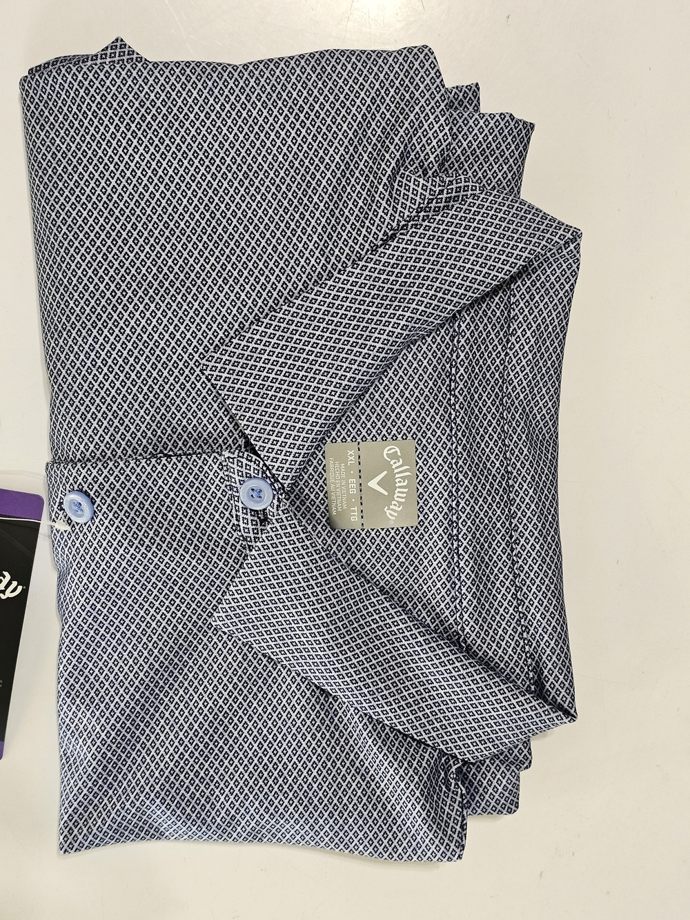 Callaway Golf Polo Shirt XXL Blue Performance Stretch Moisture Wicking NWT Golf - Picture 12 of 12